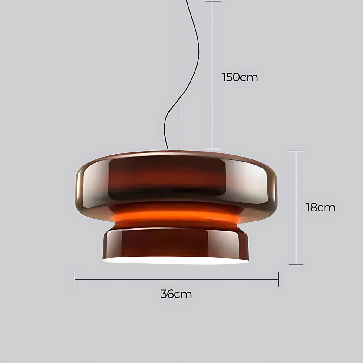 Lindenwood Span Glass Ribbed Pendant Light — gallery image 13