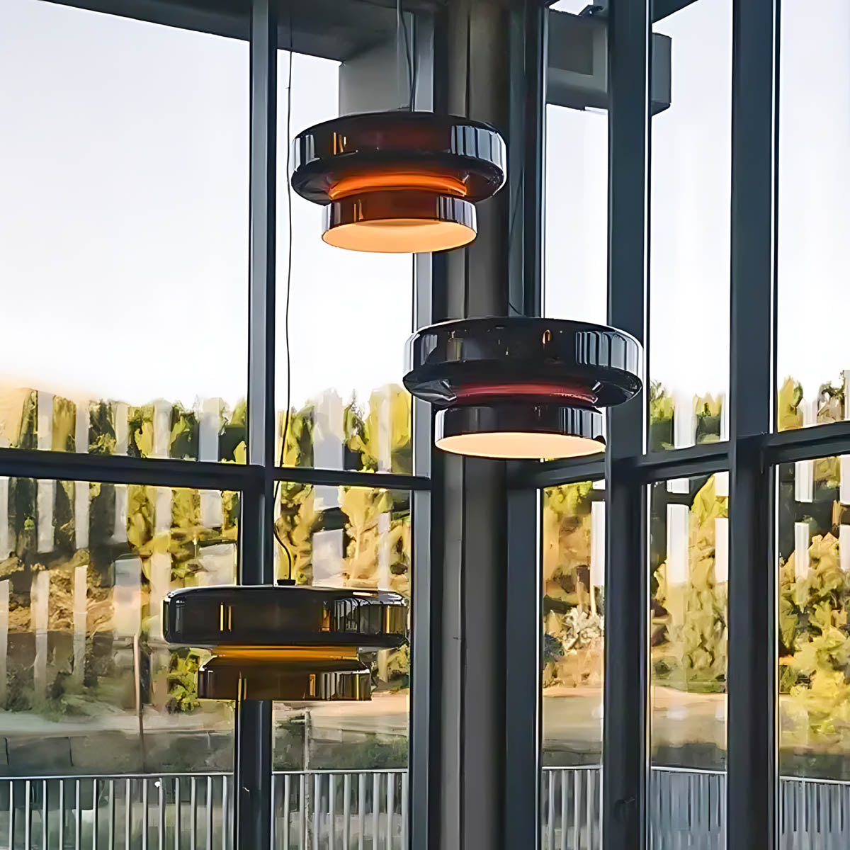 Lindenwood Span Glass Ribbed Pendant Light — gallery image 5