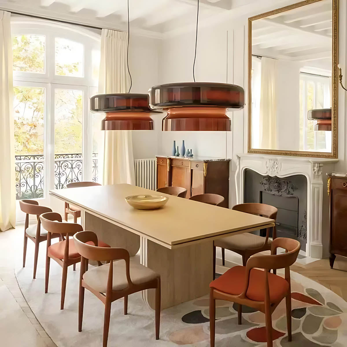 Lindenwood Span Glass Ribbed Pendant Light — gallery image 7