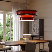 Lindenwood Span Glass Ribbed Pendant Light — gallery image 2