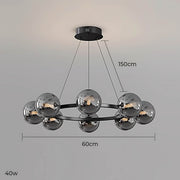 Thistle Span Glass Globe Chandelier — gallery image 11