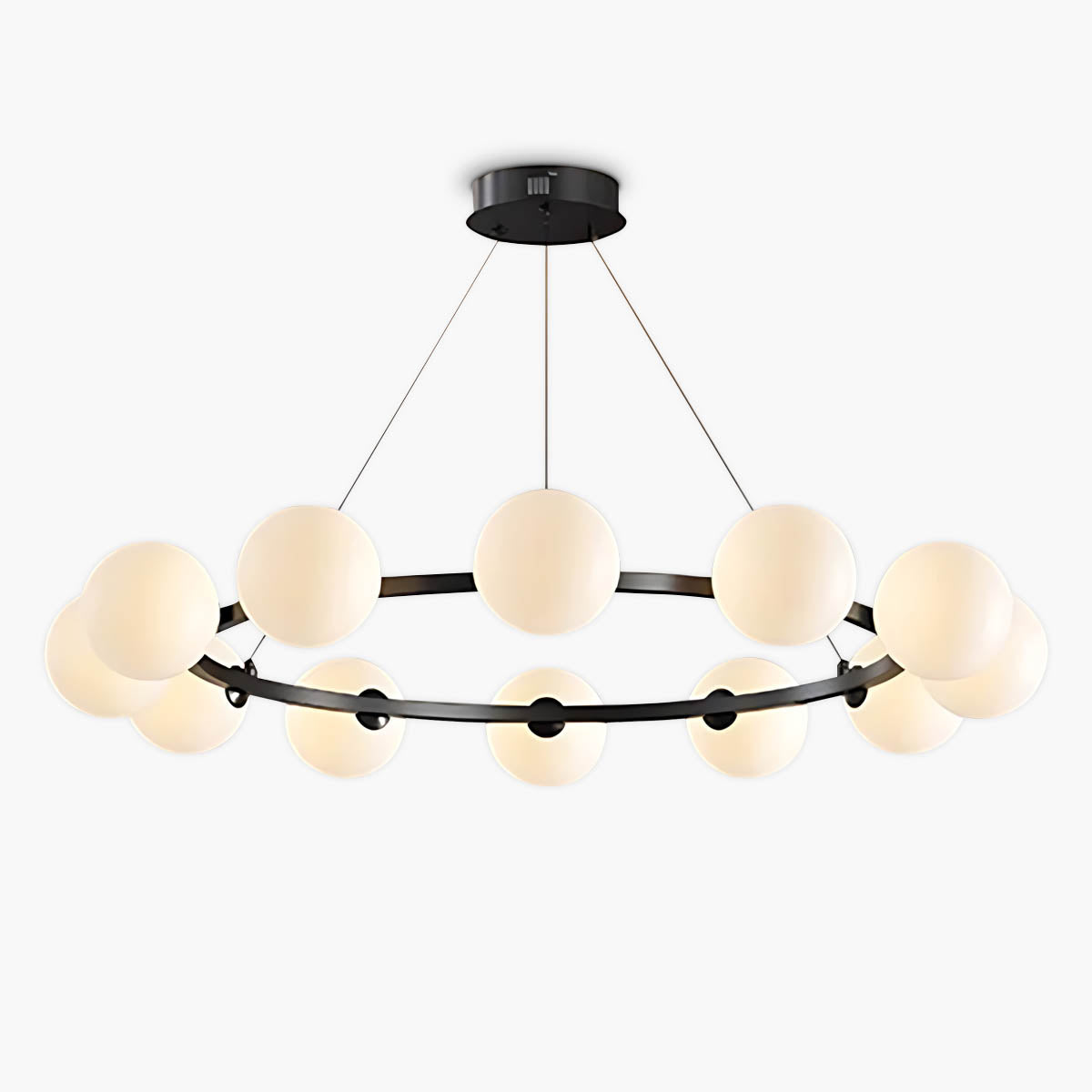 Thistle Span Glass Globe Chandelier — gallery image 1