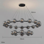 Thistle Span Glass Globe Chandelier — gallery image 12