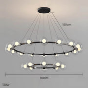 Thistle Span Glass Globe Chandelier — gallery image 13