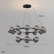 Thistle Span Glass Globe Chandelier — gallery image 15