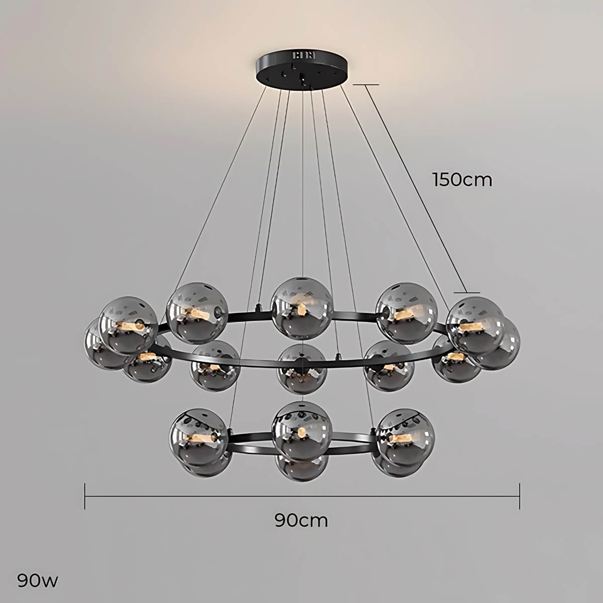 Thistle Span Glass Globe Chandelier — gallery image 15