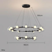 Thistle Span Glass Globe Chandelier — gallery image 16