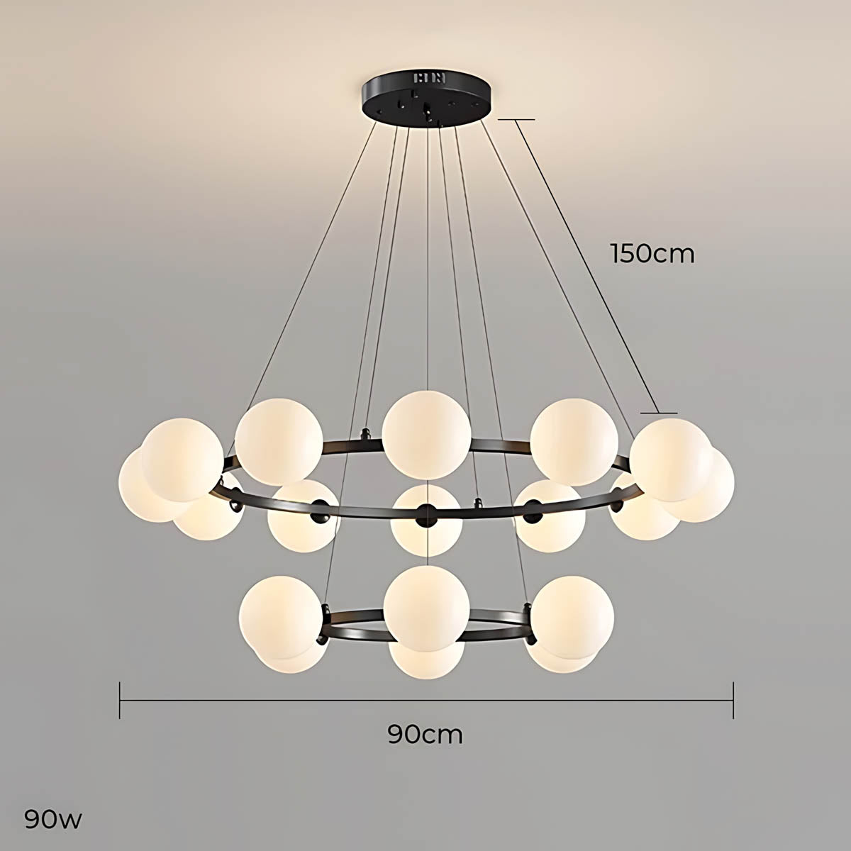 Thistle Span Glass Globe Chandelier — gallery image 17