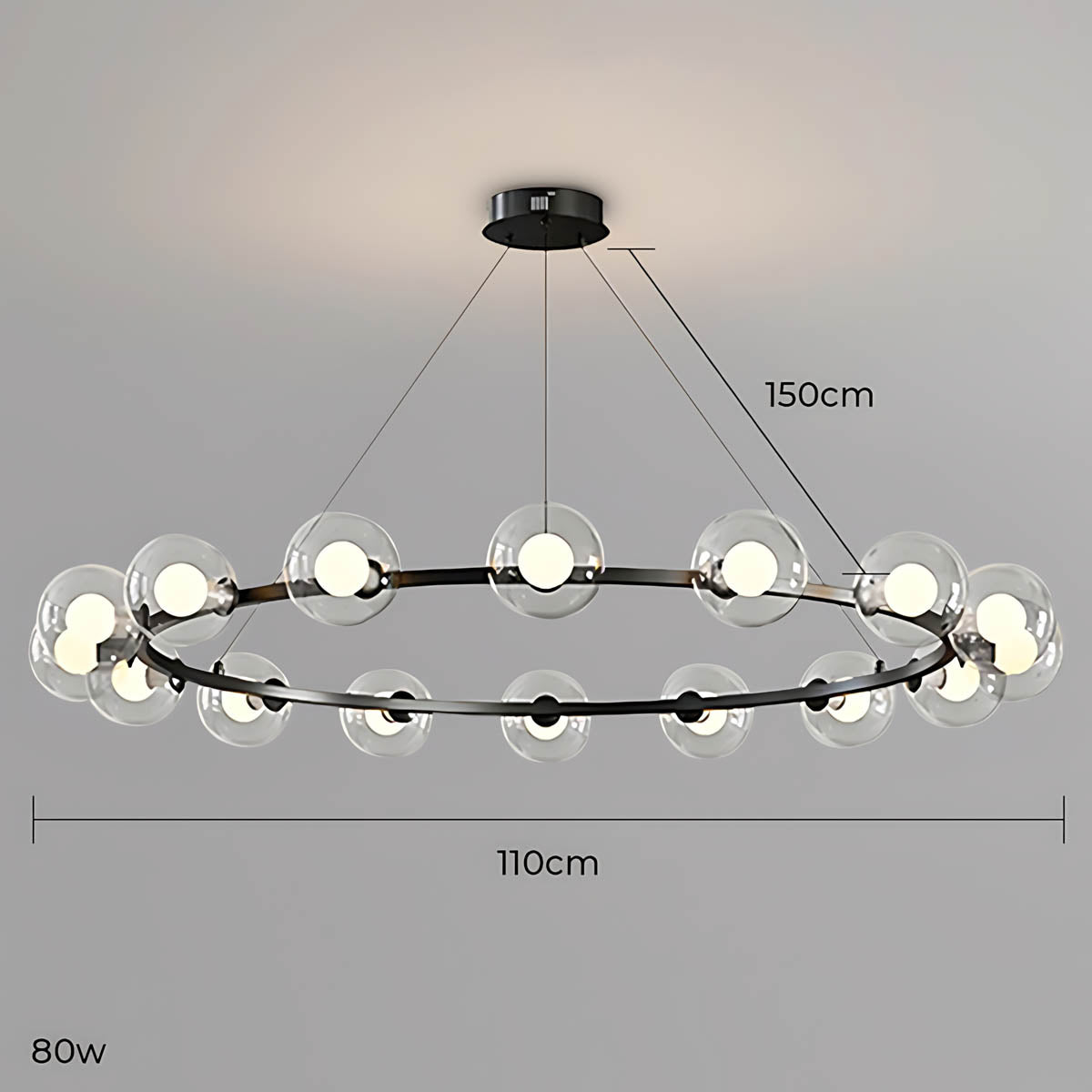 Thistle Span Glass Globe Chandelier — gallery image 19