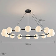 Thistle Span Glass Globe Chandelier — gallery image 20