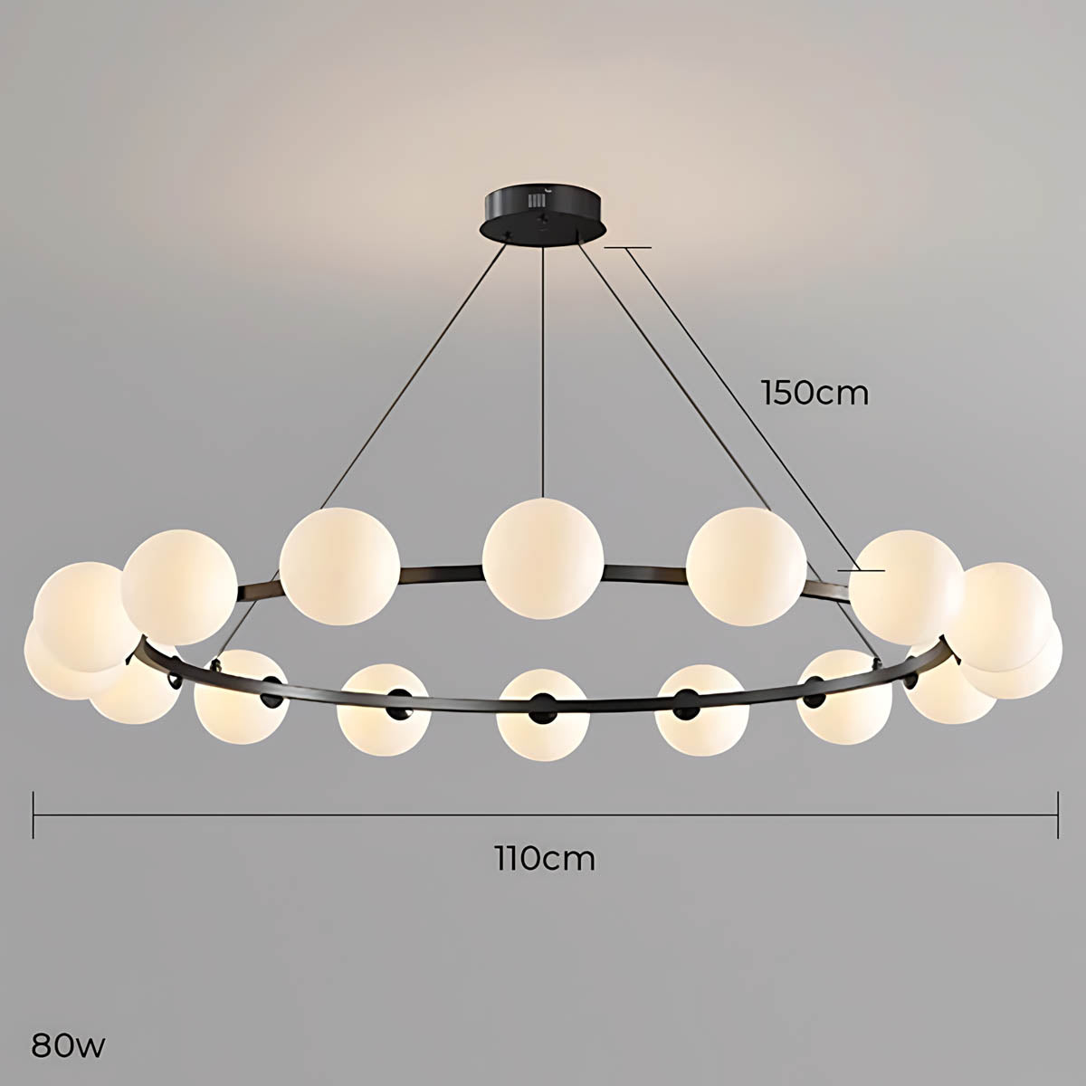 Thistle Span Glass Globe Chandelier — gallery image 20