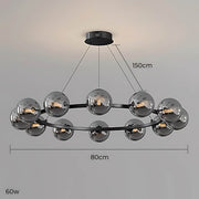 Thistle Span Glass Globe Chandelier — gallery image 21