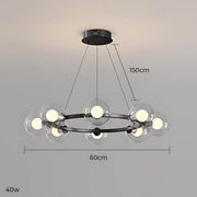Thistle Span Glass Globe Chandelier — gallery image 24