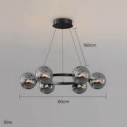 Thistle Span Glass Globe Chandelier — gallery image 26