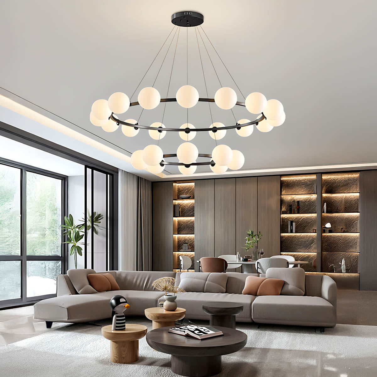 Thistle Span Glass Globe Chandelier — gallery image 9