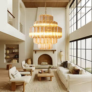 Chestnut Span Glass Linear Chandelier — gallery image 3