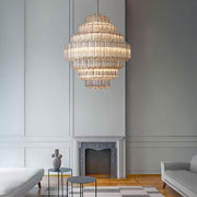 Chestnut Span Glass Linear Chandelier — gallery image 4