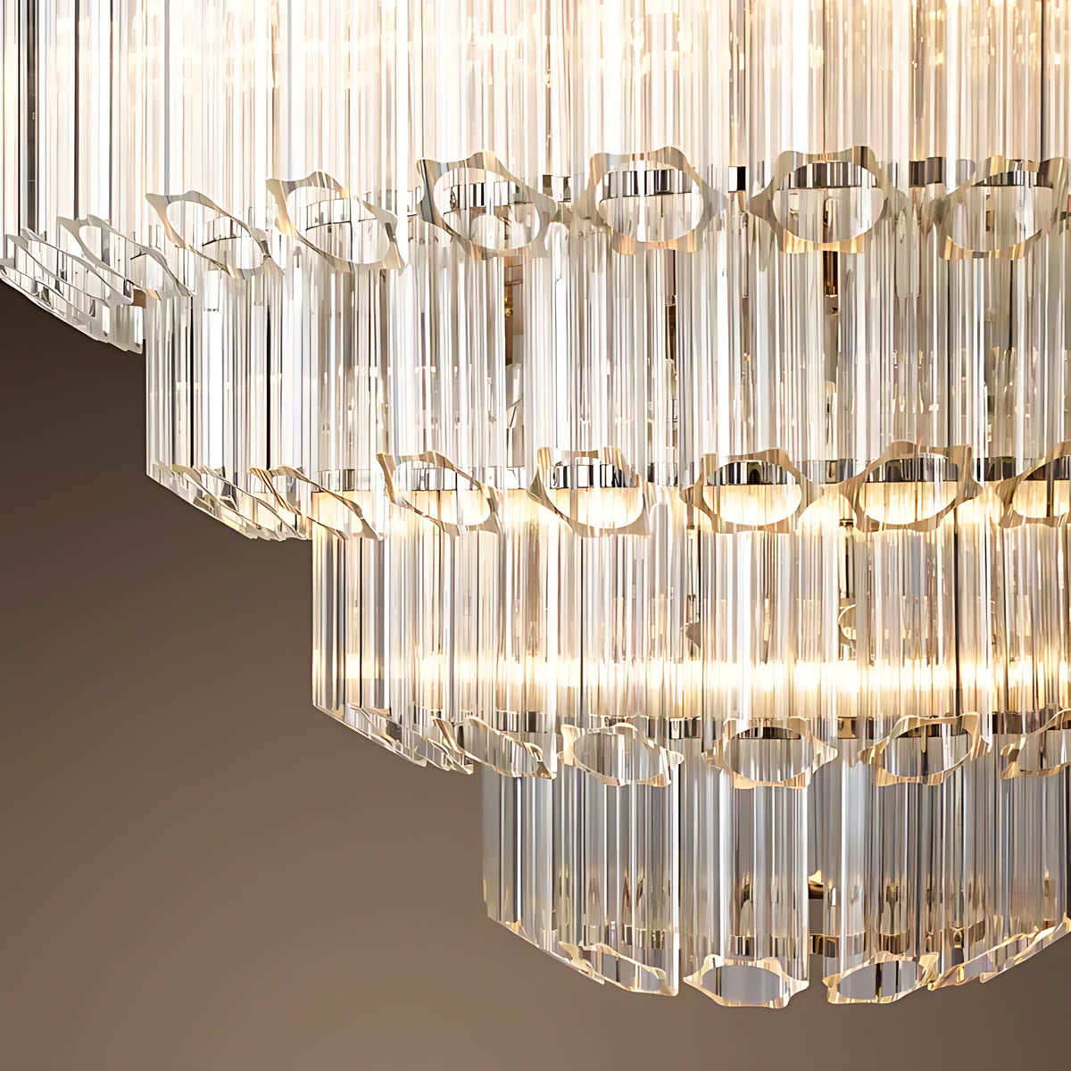 Chestnut Span Glass Linear Chandelier — gallery image 13