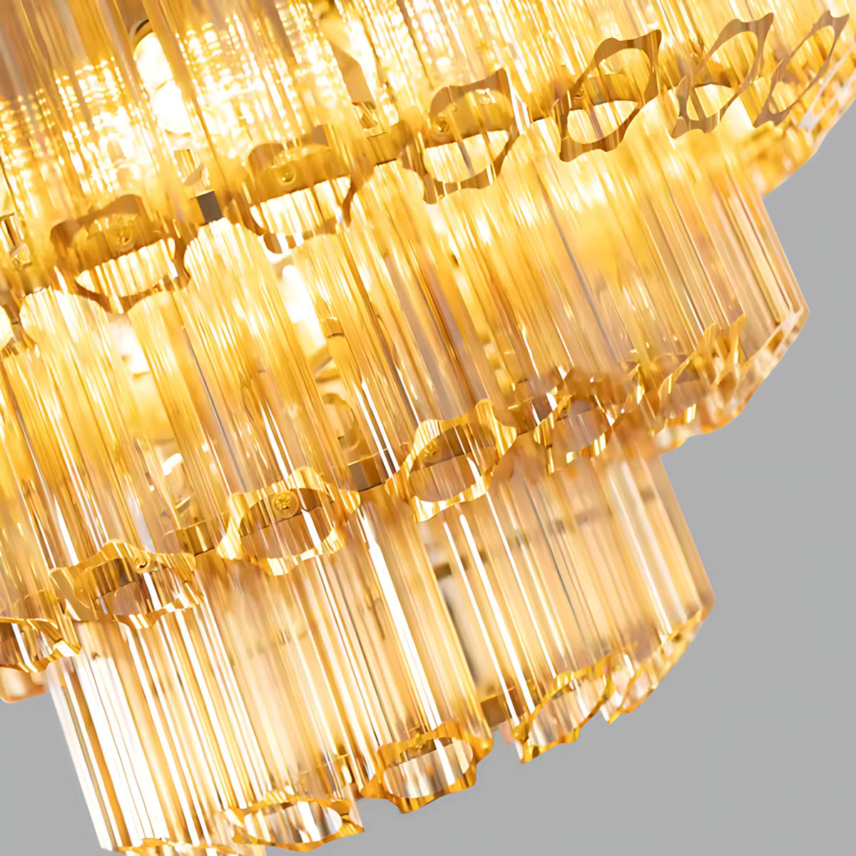 Chestnut Span Glass Linear Chandelier — gallery image 12