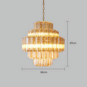 Chestnut Span Glass Linear Chandelier — gallery image 15