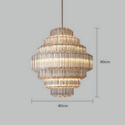 Chestnut Span Glass Linear Chandelier — gallery image 16