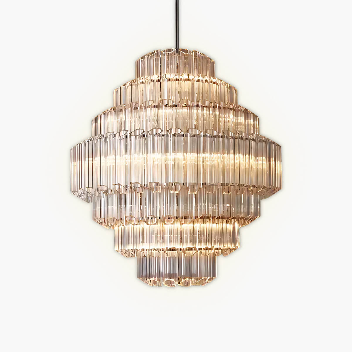 Chestnut Span Glass Linear Chandelier — gallery image 1