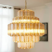 Chestnut Span Glass Linear Chandelier — gallery image 11
