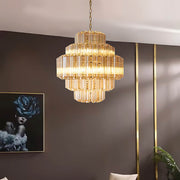 Chestnut Span Glass Linear Chandelier — gallery image 5