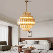 Chestnut Span Glass Linear Chandelier — gallery image 2