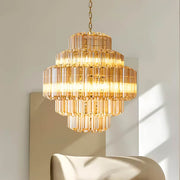 Chestnut Span Glass Linear Chandelier — gallery image 7