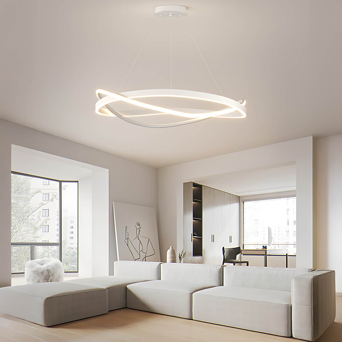 Asterwood Span Aluminum Chandelier — gallery image 8