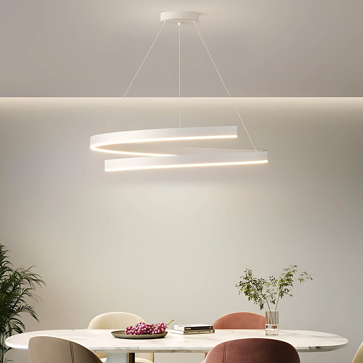 Thornfield Span Aluminum Chandelier — gallery image 3
