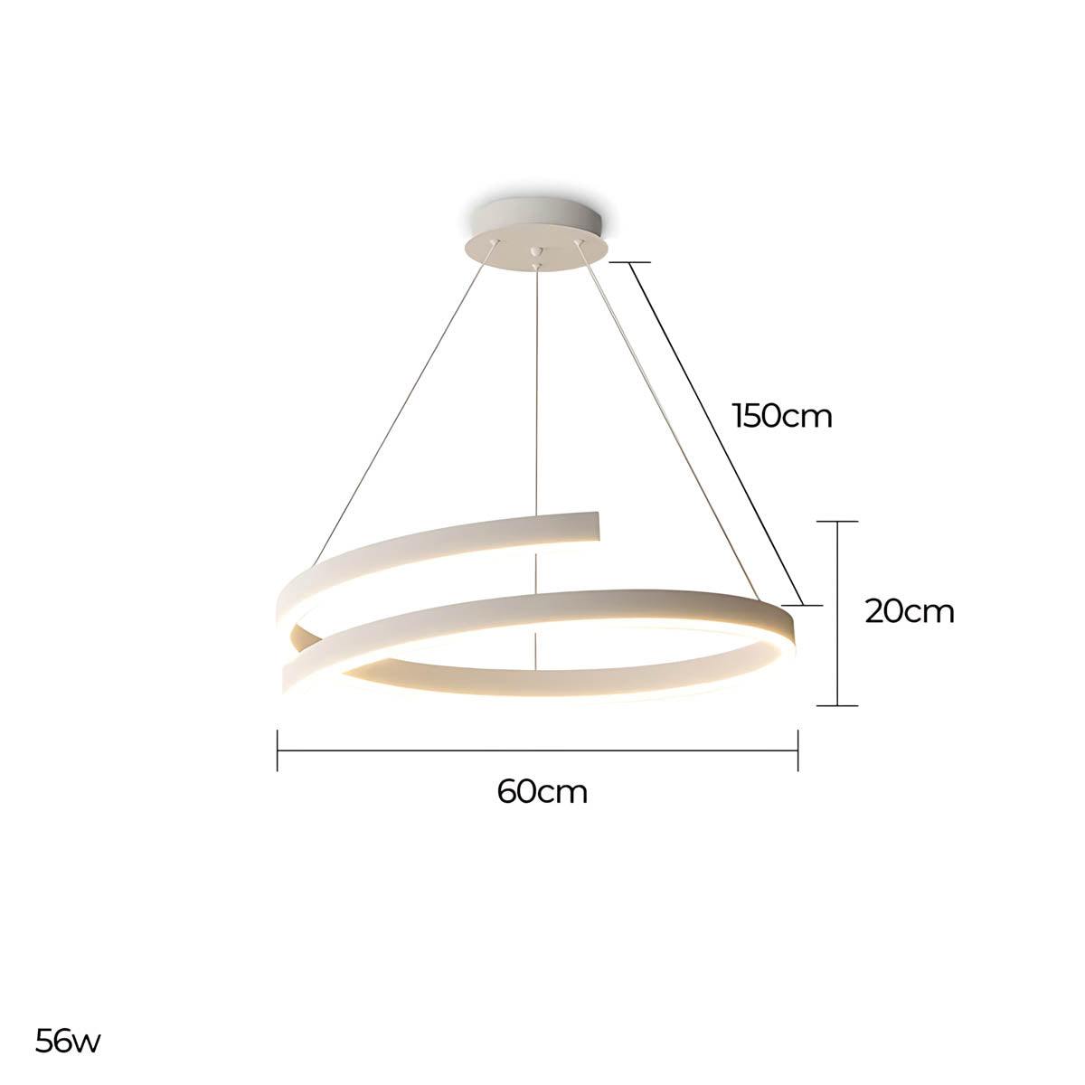 Thornfield Span Aluminum Chandelier — gallery image 17