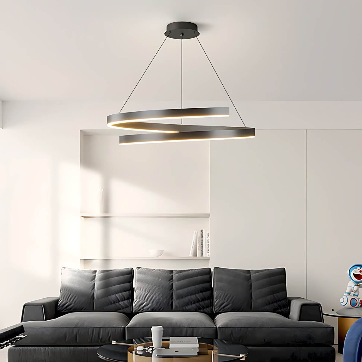 Thornfield Span Aluminum Chandelier — gallery image 4