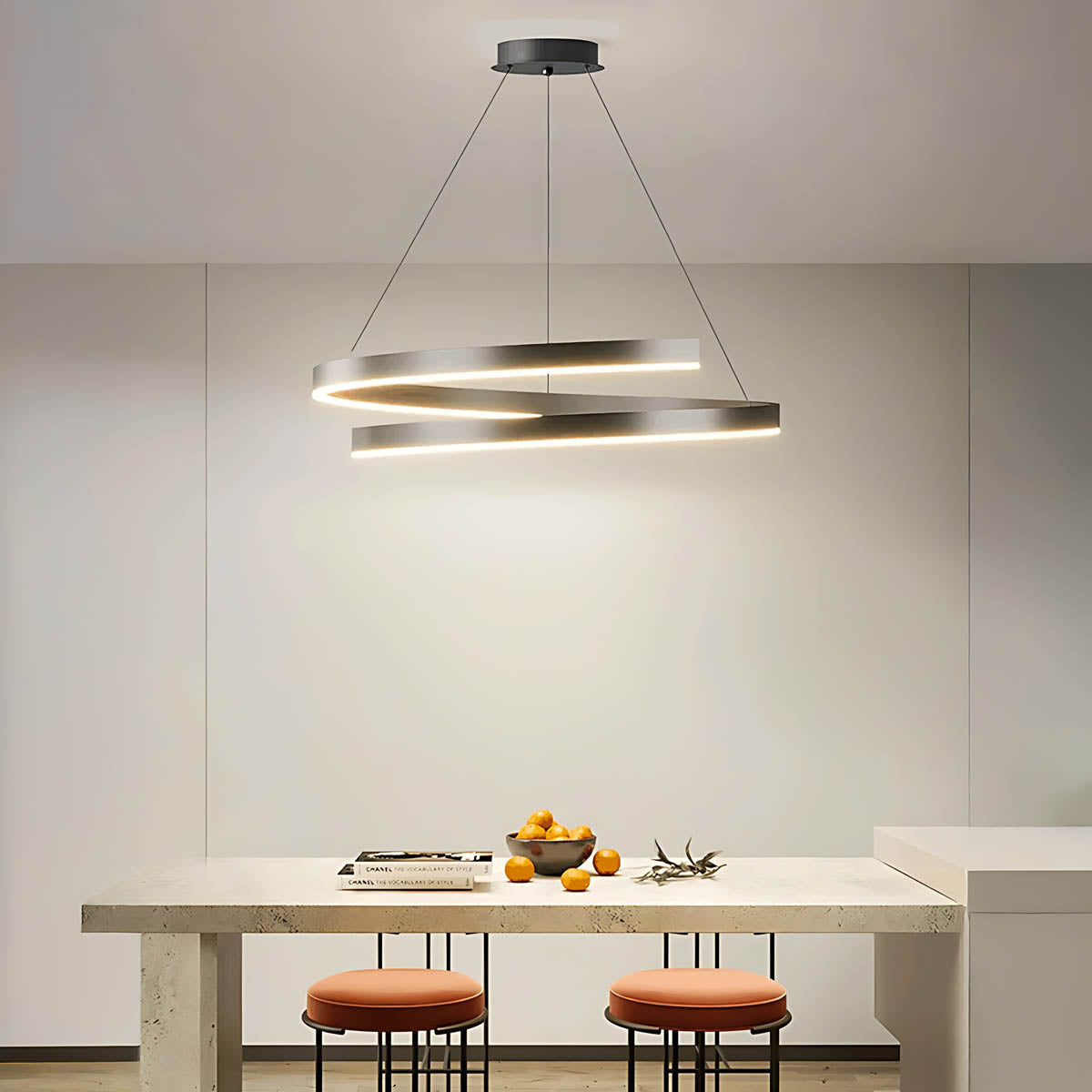 Thornfield Span Aluminum Chandelier — gallery image 19