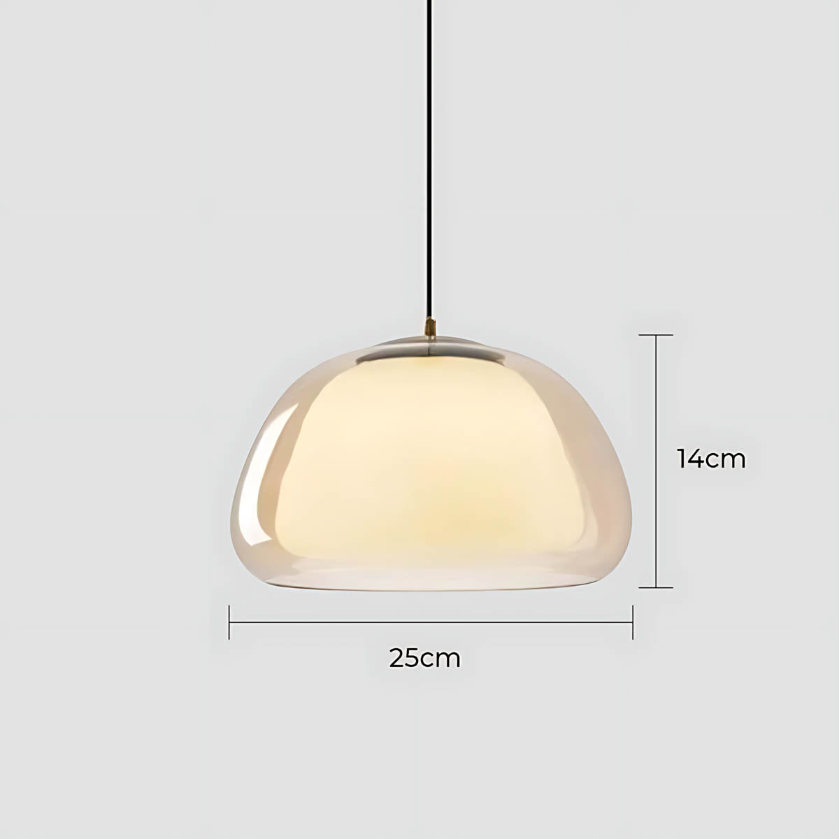 Beechwood Span Glass Dome Chandelier — gallery image 14