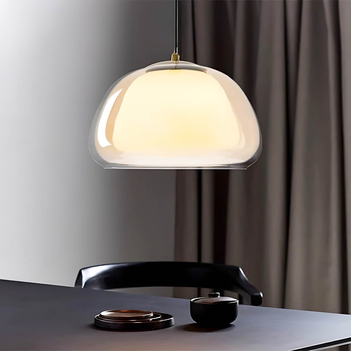 Beechwood Span Glass Dome Chandelier — gallery image 9