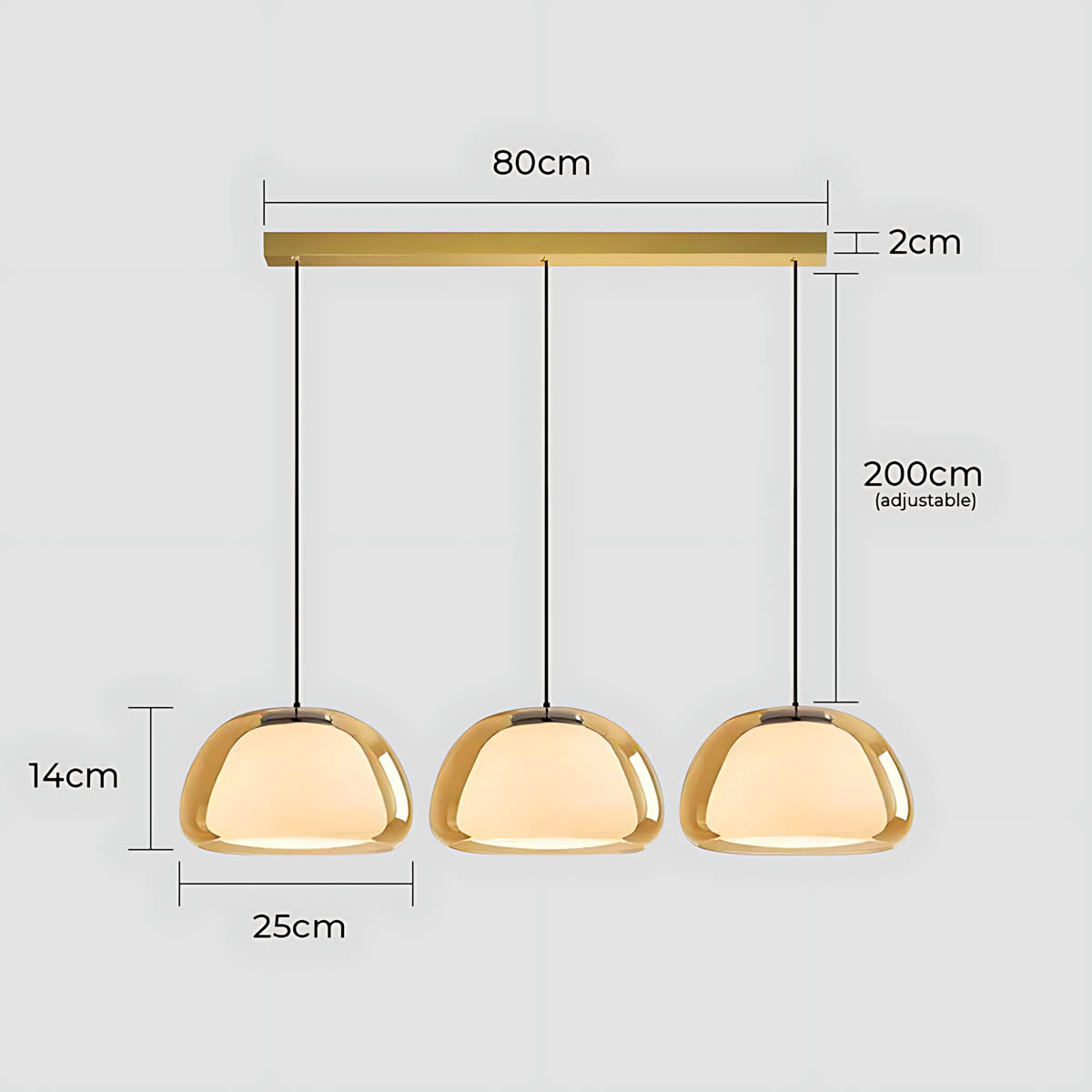 Beechwood Span Glass Dome Chandelier — gallery image 19