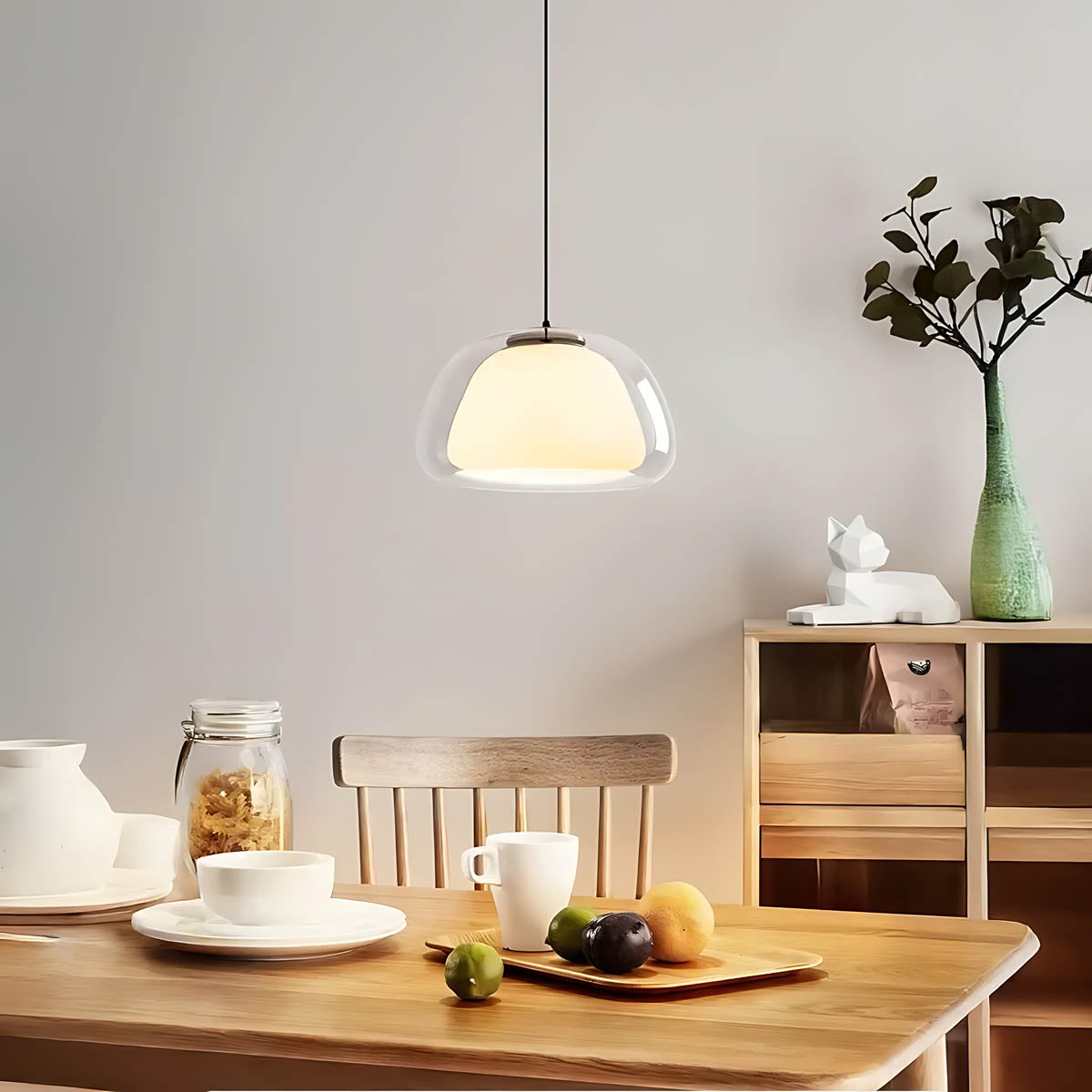 Beechwood Span Glass Dome Chandelier — gallery image 5