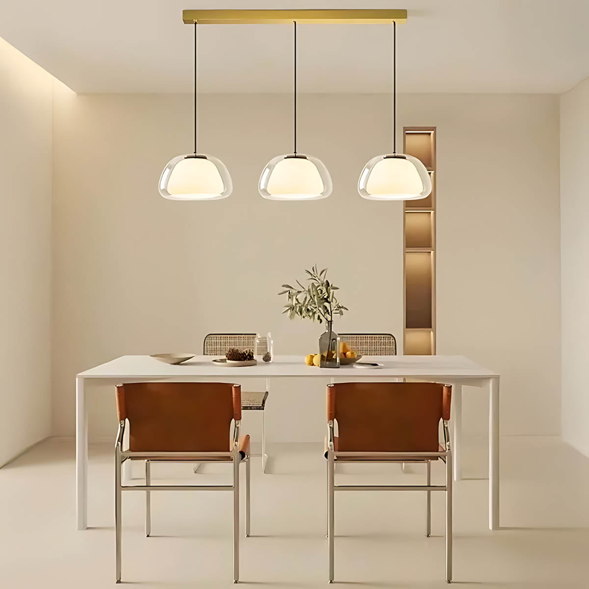 Beechwood Span Glass Dome Chandelier — gallery image 10