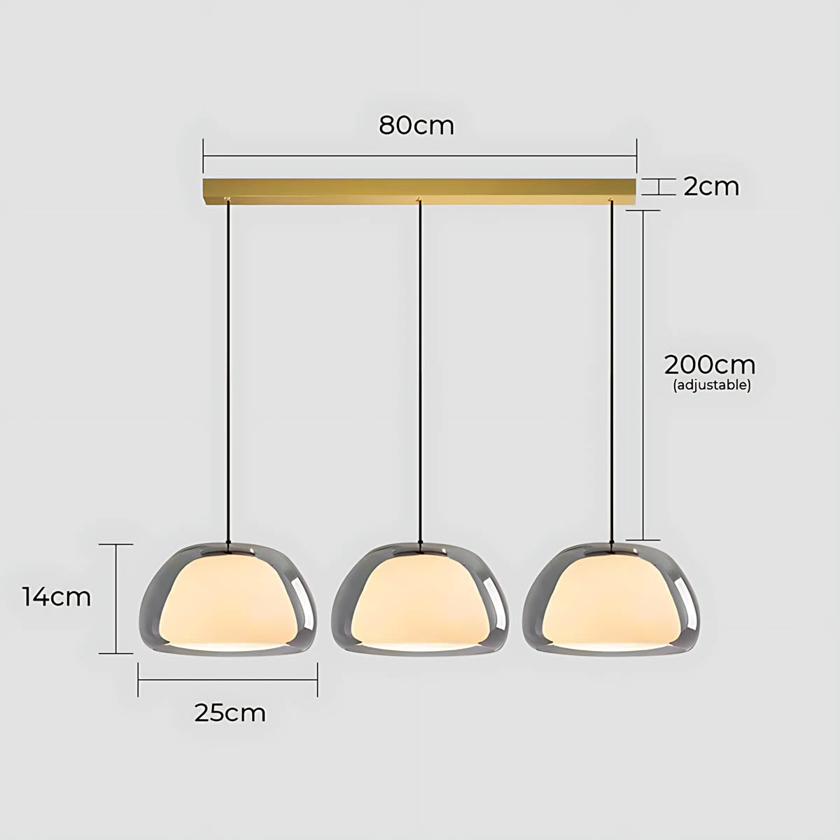 Beechwood Span Glass Dome Chandelier — gallery image 26