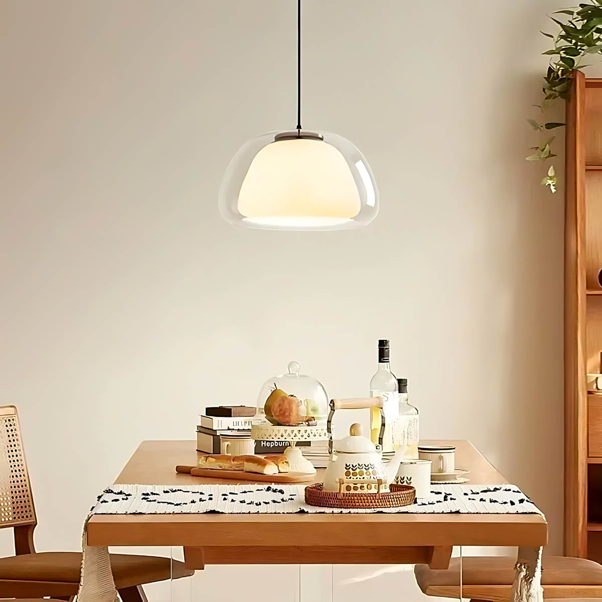 Beechwood Span Glass Dome Chandelier — gallery image 8