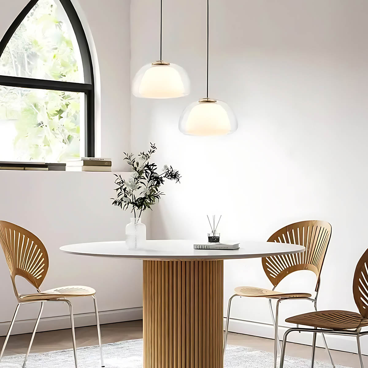 Beechwood Span Glass Dome Chandelier — gallery image 7