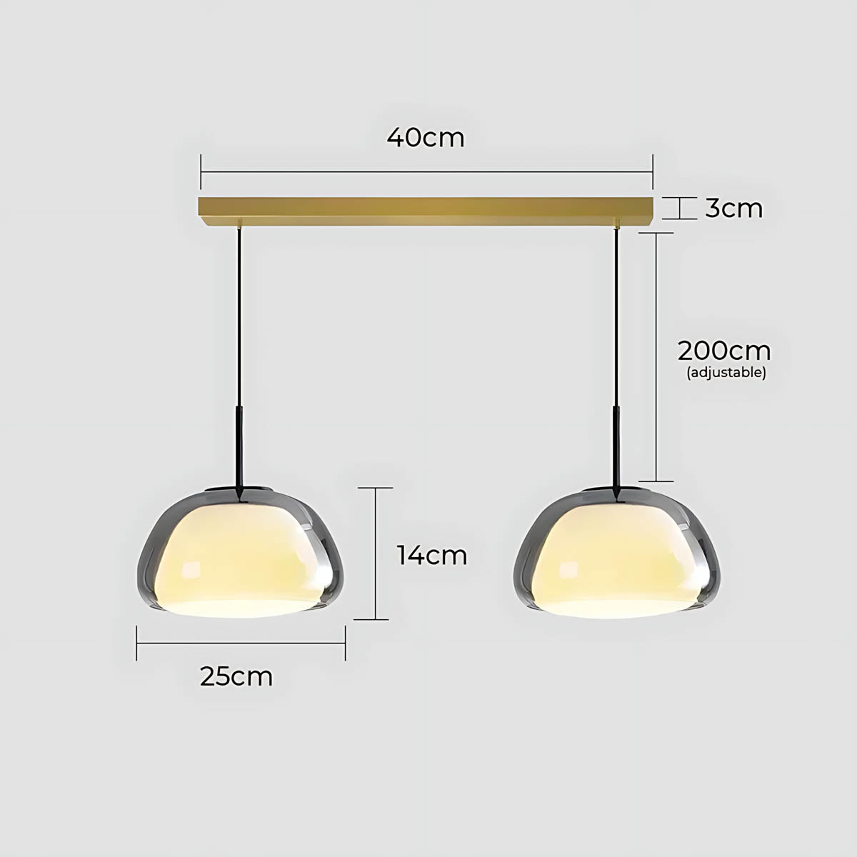 Beechwood Span Glass Dome Chandelier — gallery image 32