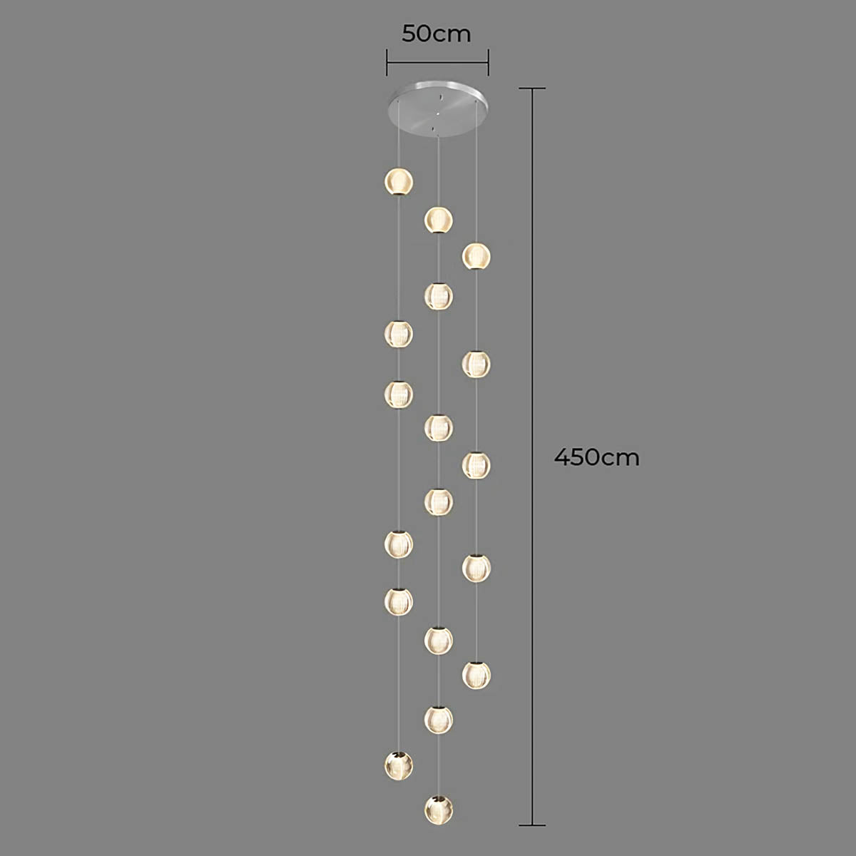 Bayberry Span Aluminum Chandelier — gallery image 15