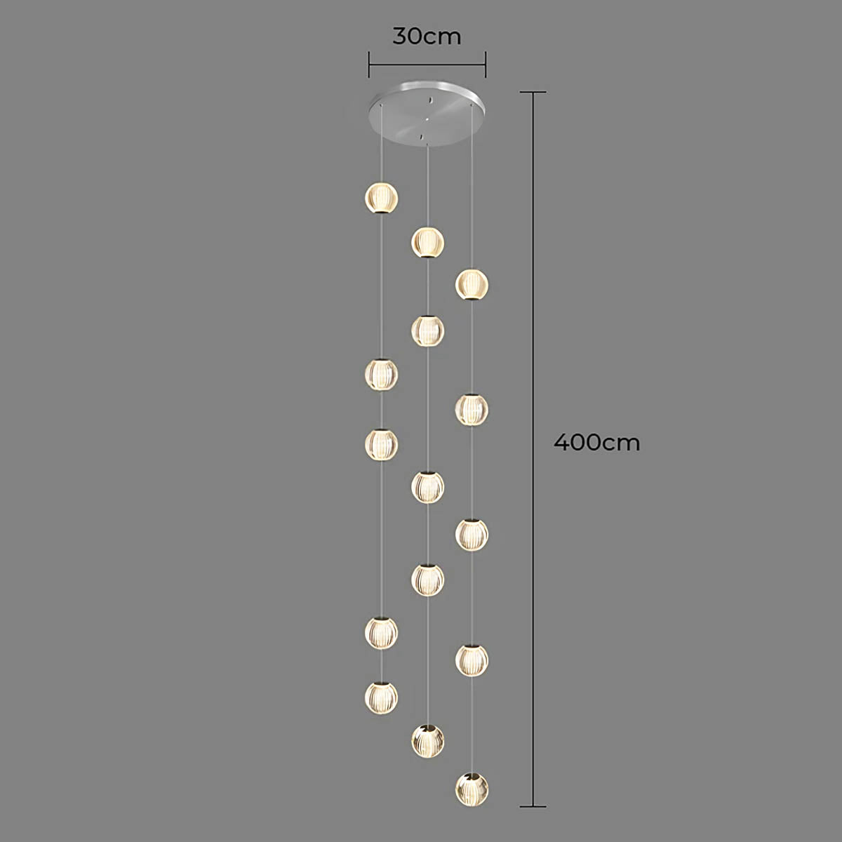 Bayberry Span Aluminum Chandelier — gallery image 18