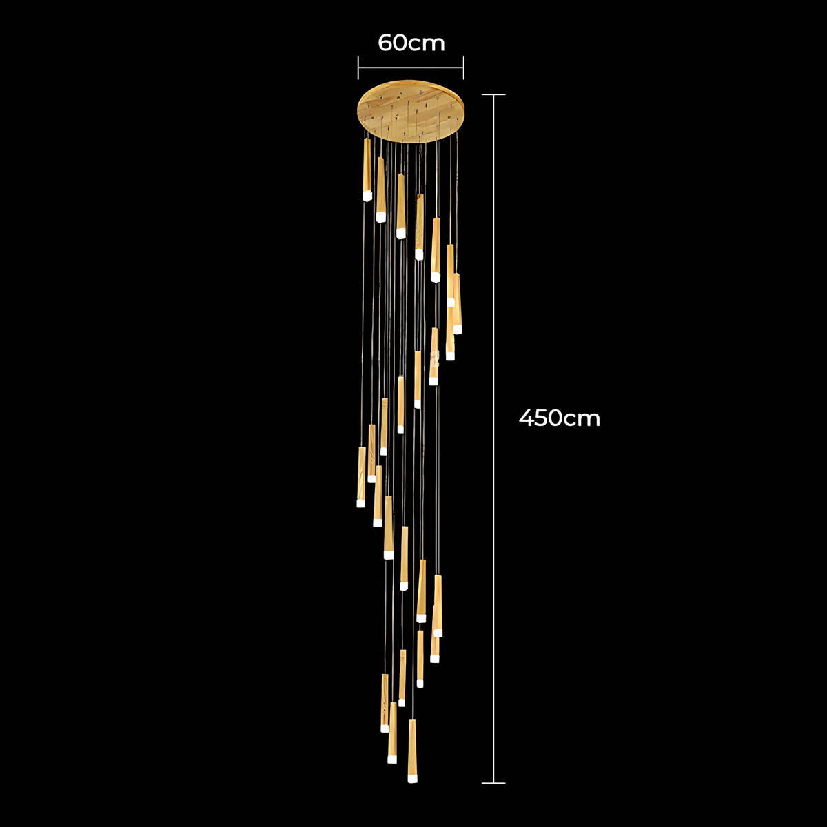 Laurelwood Span Wood Chandelier — gallery image 12