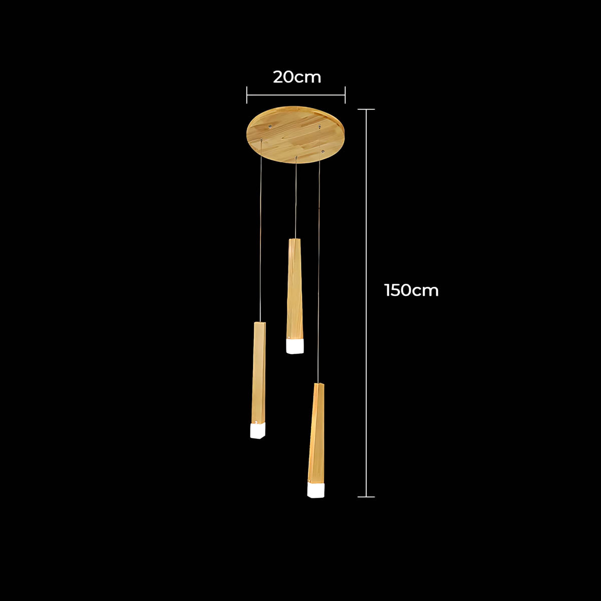 Laurelwood Span Wood Chandelier — gallery image 17