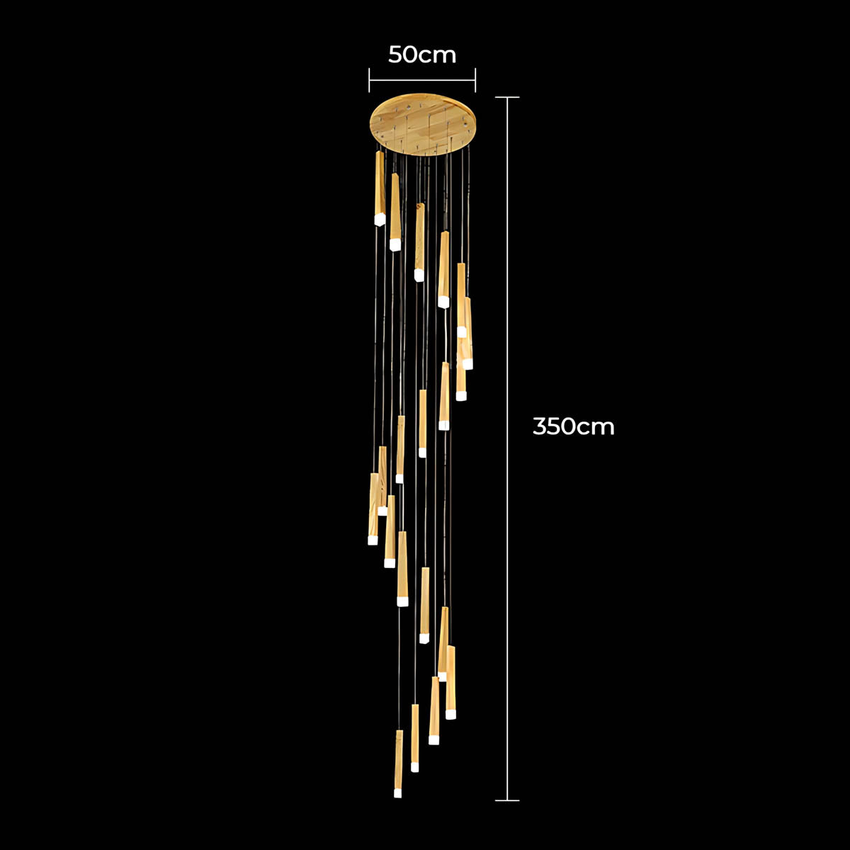 Laurelwood Span Wood Chandelier — gallery image 19