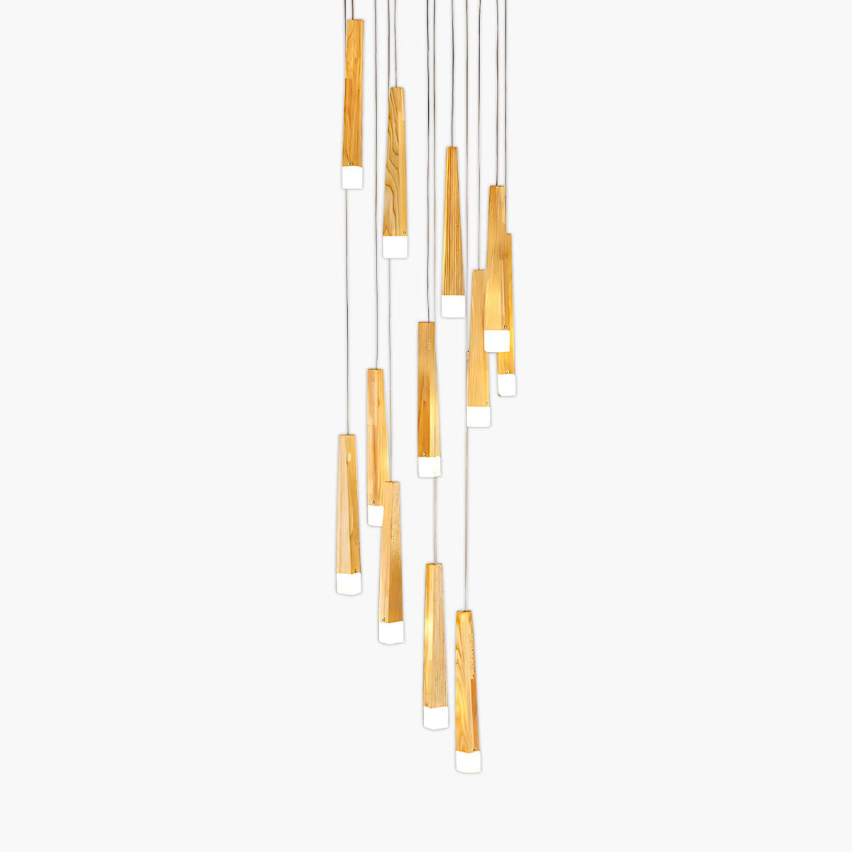 Laurelwood Span Wood Chandelier — gallery image 1